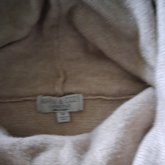 Tan Cowl Neck Sweater with Relaxed Fit and Soft Knit - Picture 6 of 8